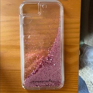 Pink glitter case